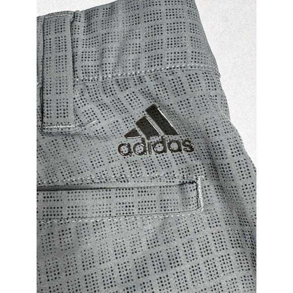 Adidas Shorts Mens 32 Gray Ultimate Dot Plaid Golf Geometric Print - Picture 9 of 14